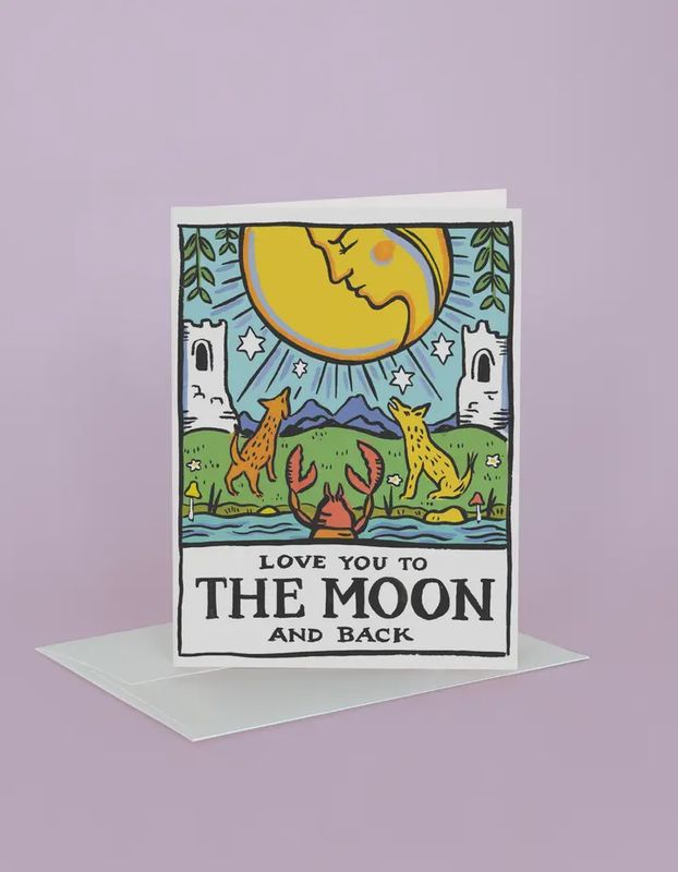 Idlewild Co. Tarot Moon and Back Greeting Card