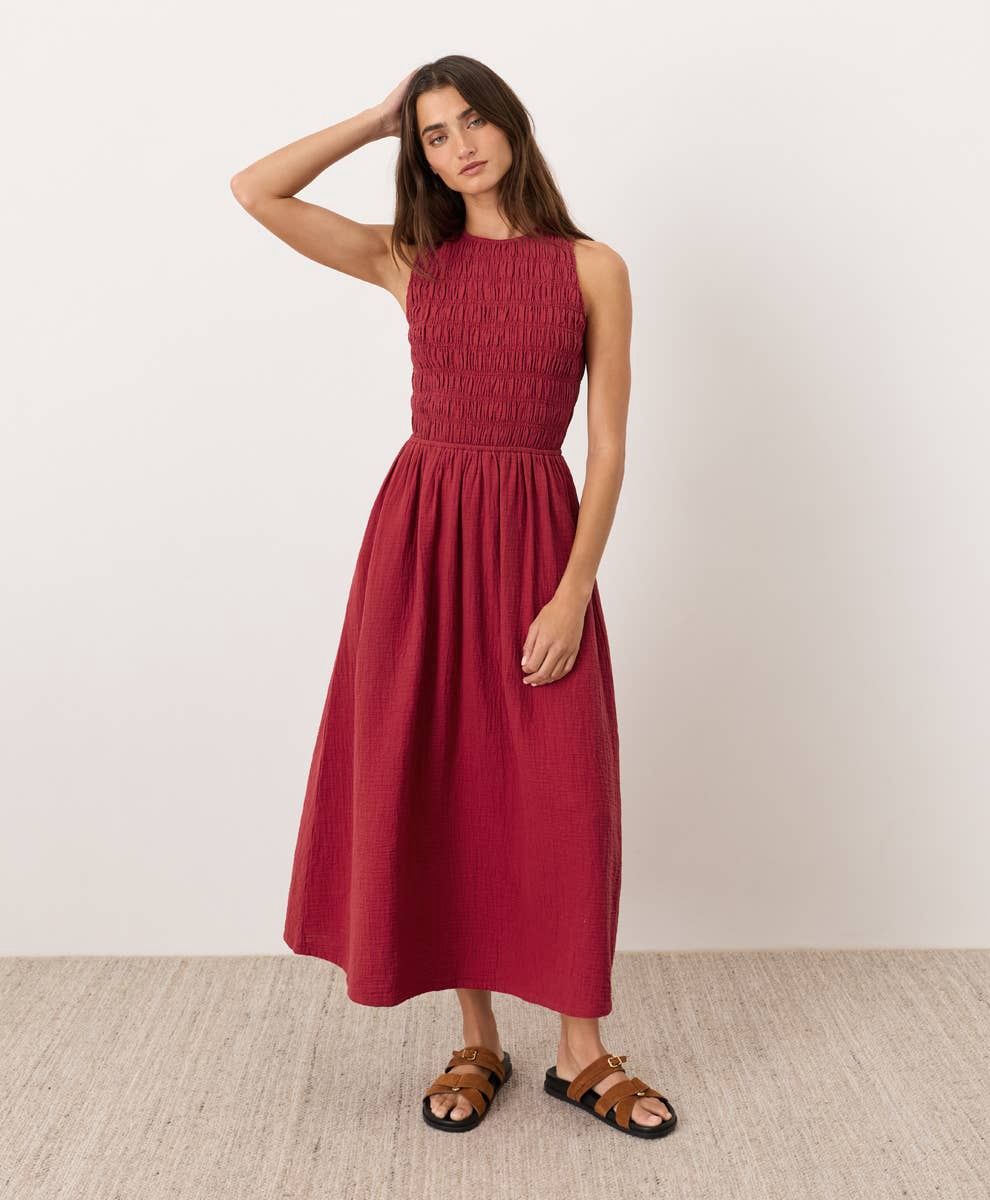 Pact Costal Dress Poppy M