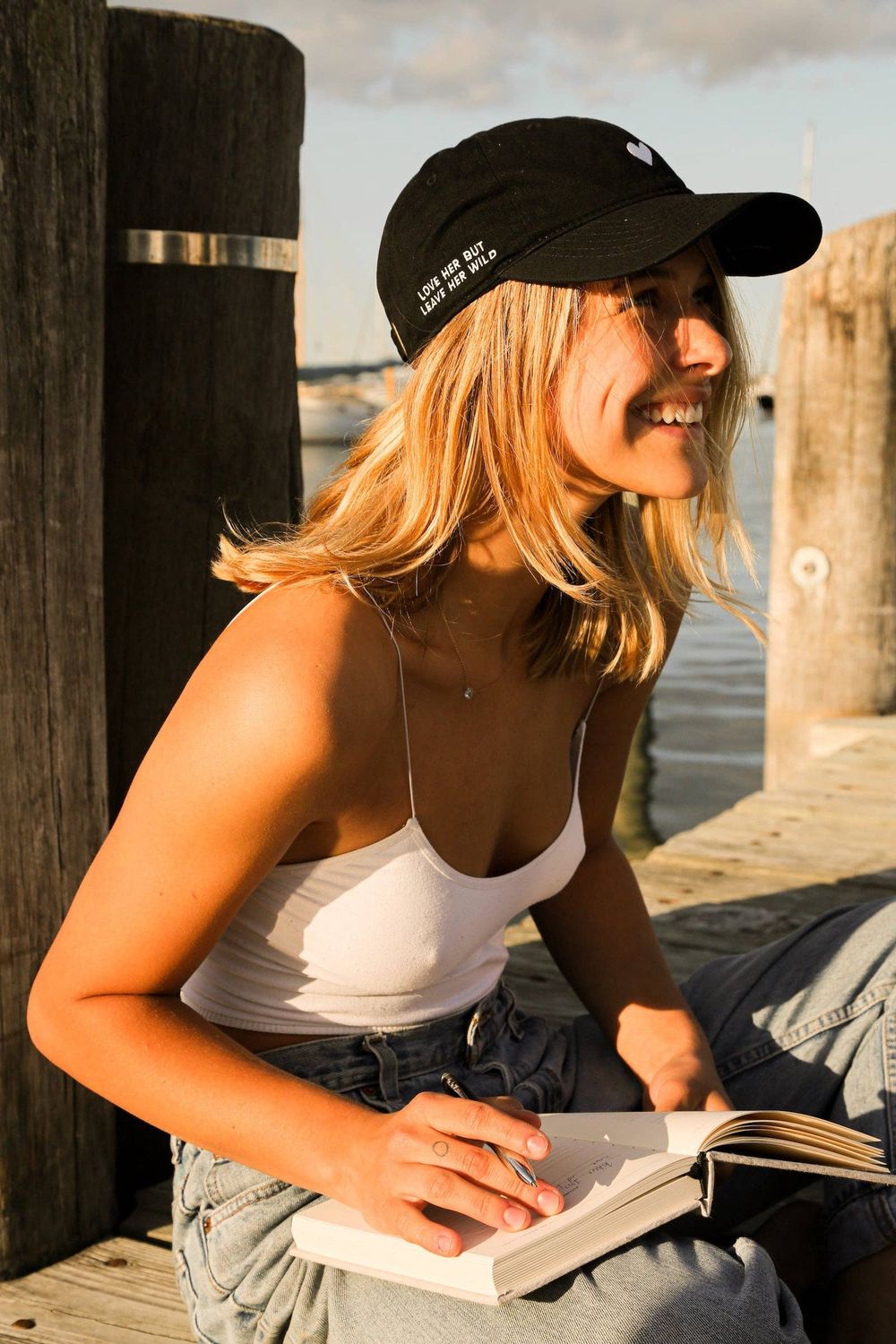 Atticus Poetry Embroidered Heart Dad Hat Black