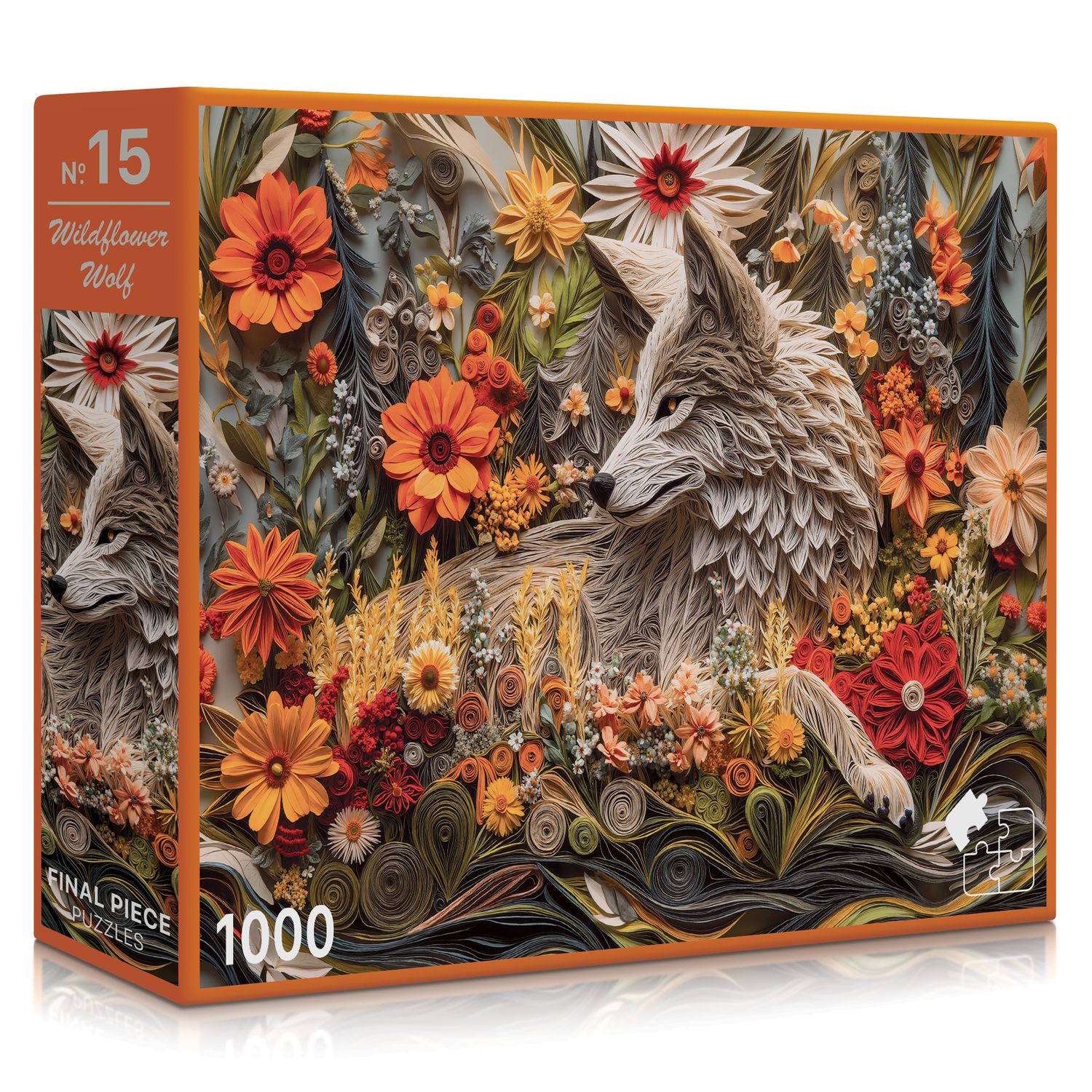 Final Piece Puzzles Wildflower Wolf No. 15