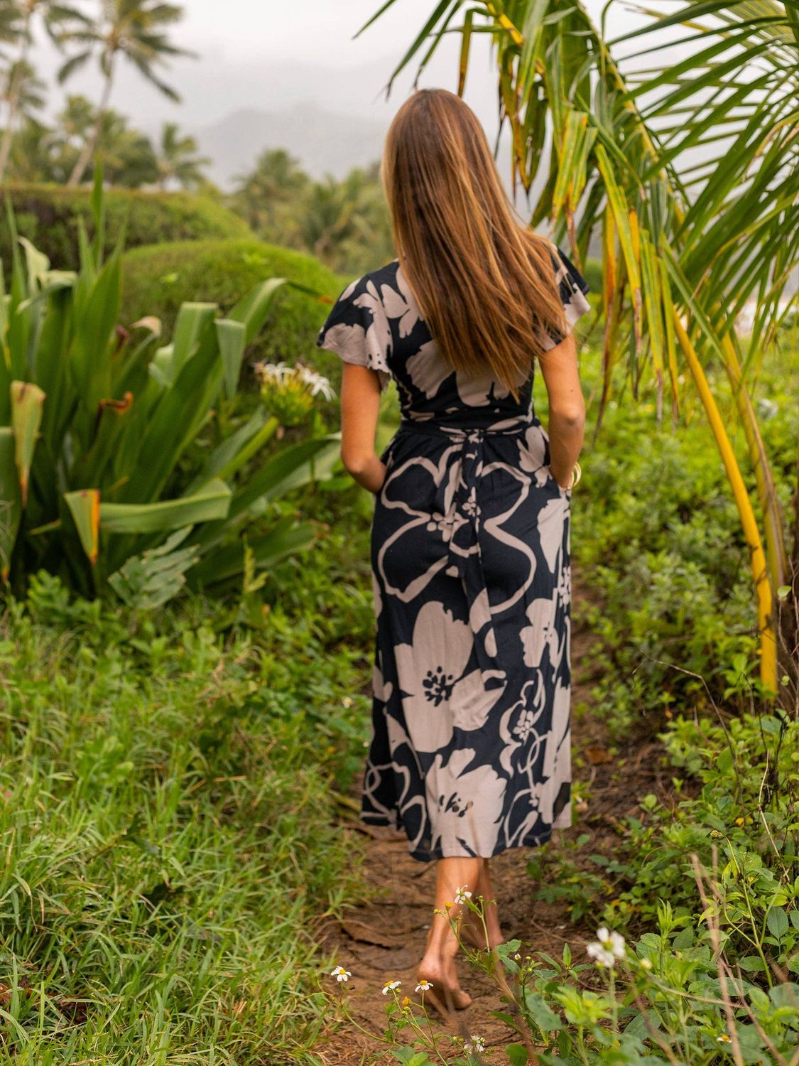Happy Earth Isla Dress Moonflowers