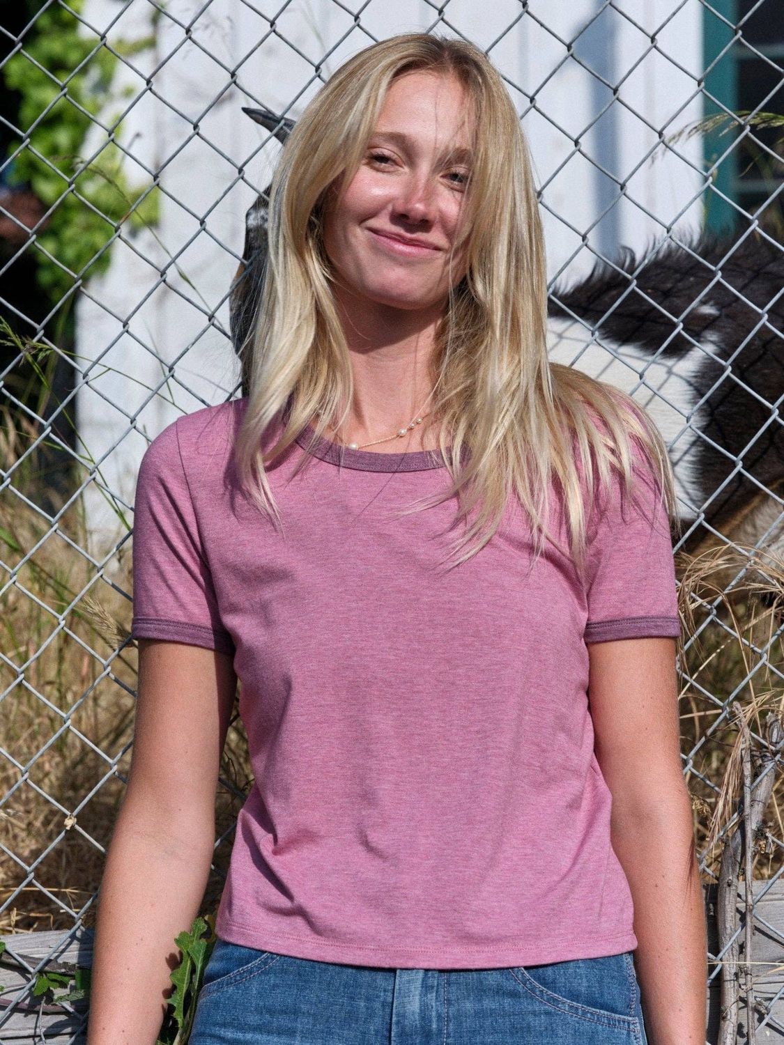 Mollusk Ringer Tee, Color: Heathered Raspberry, Size: XS