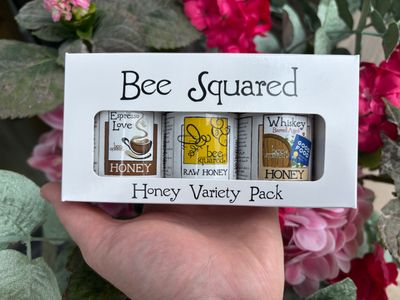 Bee Squared Gift Set; Coffee, Whiskey, And Alfalfa
