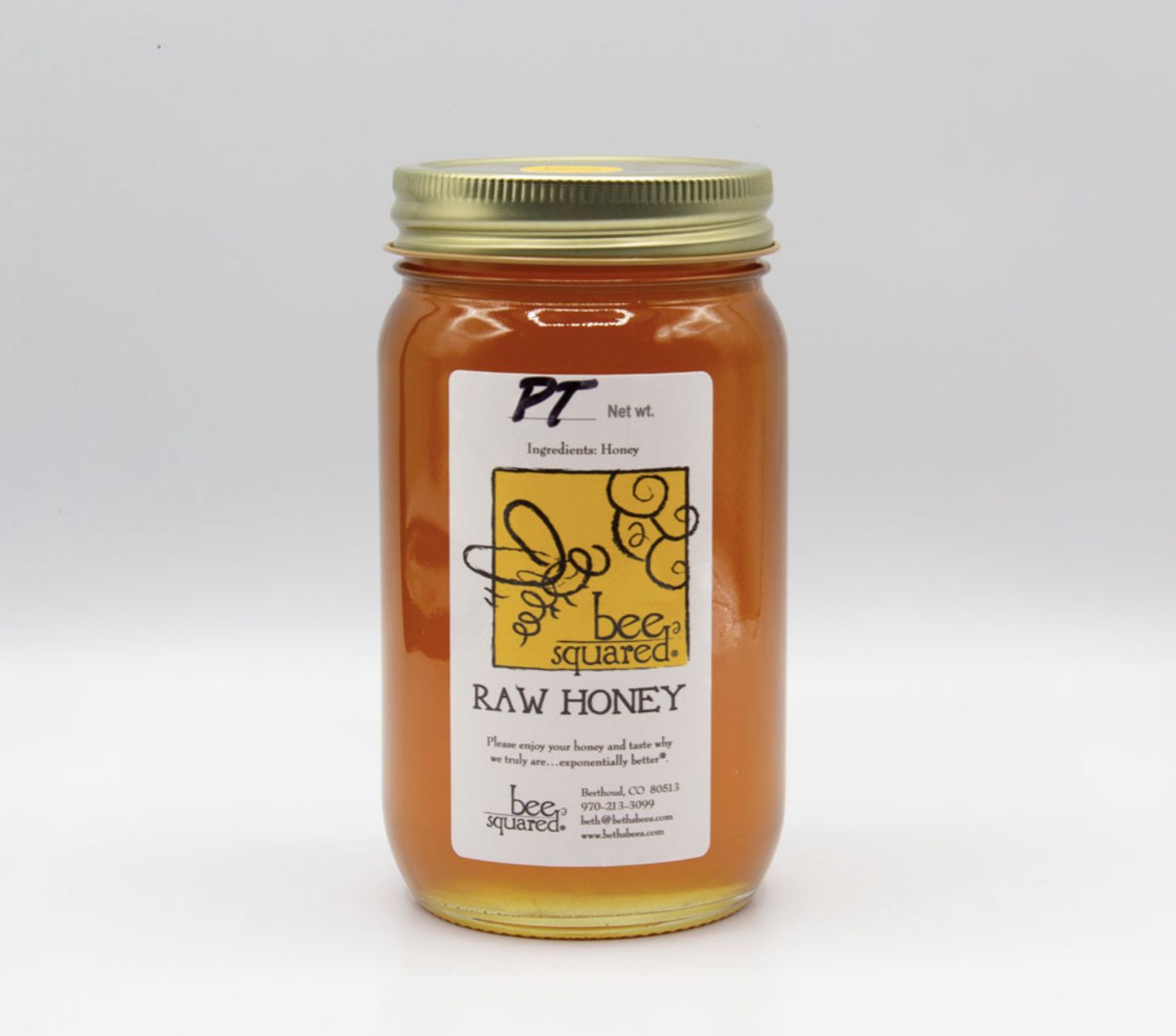 Bee Squared Pint Local Clover Honey