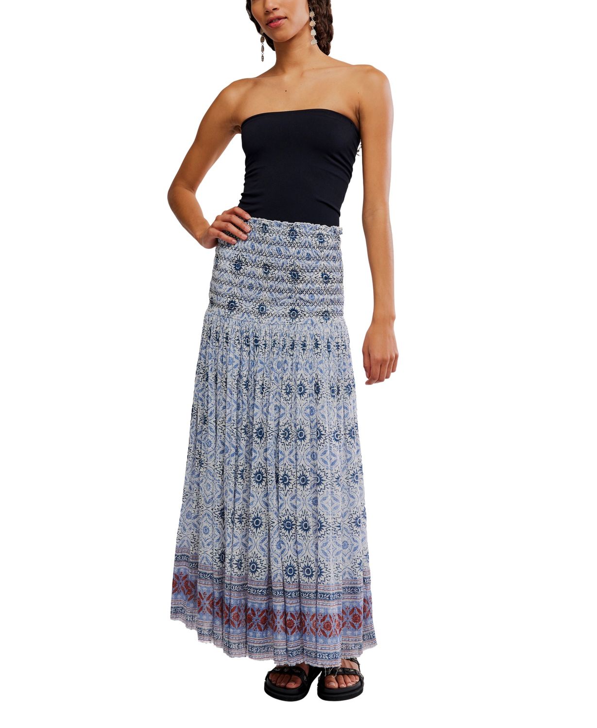 Free People Ravenna Printed Maxi Skirt