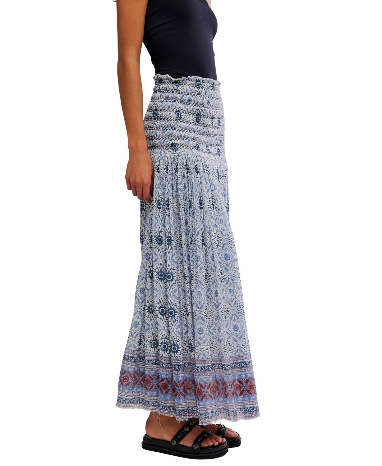 Free People Ravenna Printed Maxi Skirt
