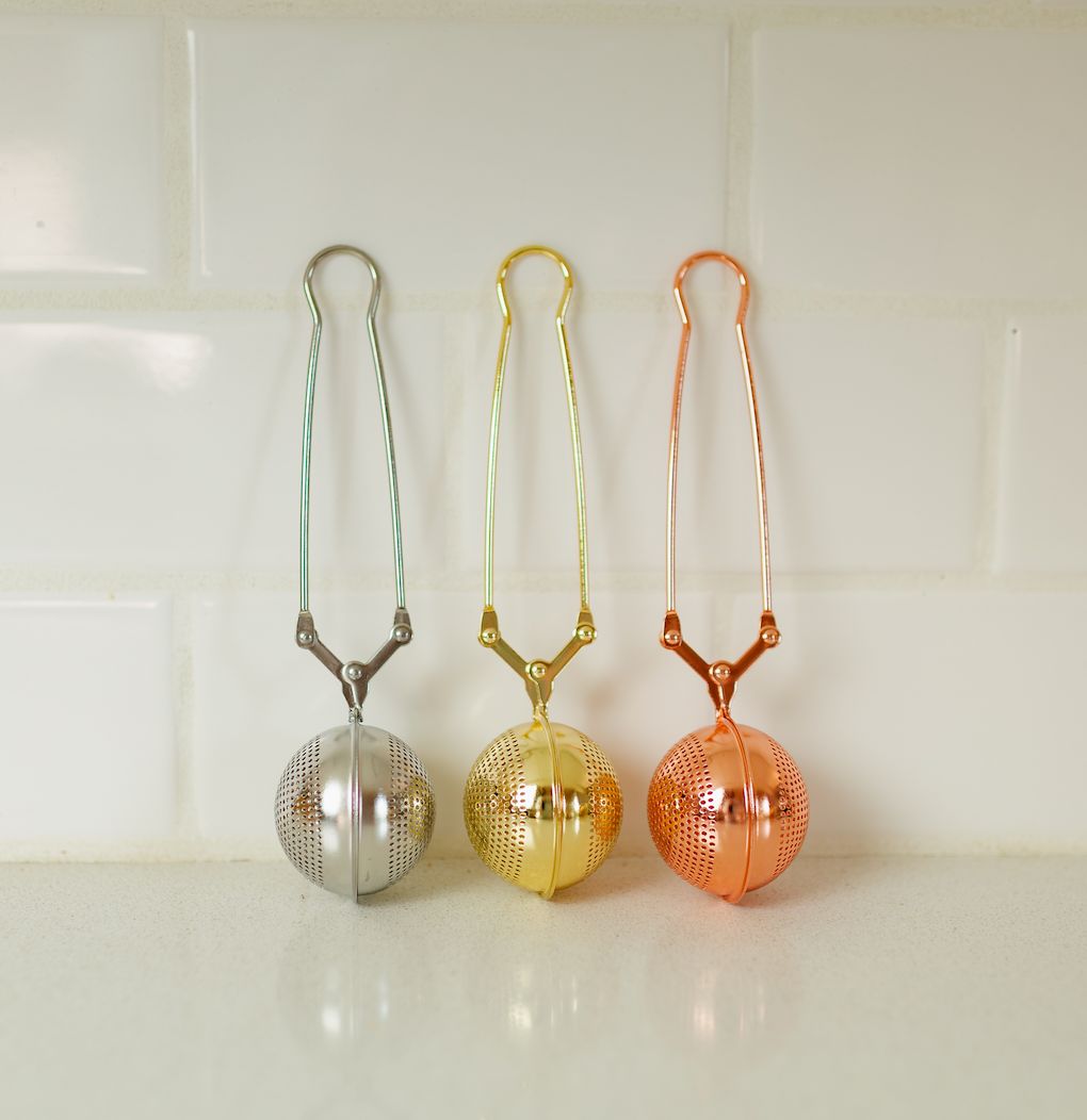 Bamboo Switch Stainless Steel Tea Strainer GOLD