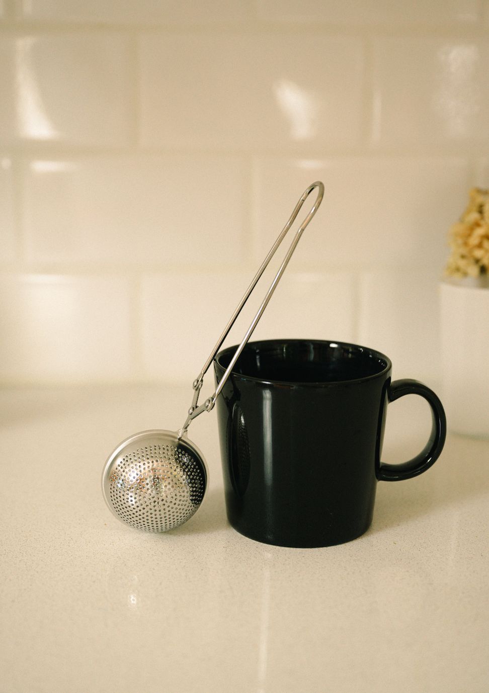Bamboo Switch Stainless Steel Tea Strainer GOLD