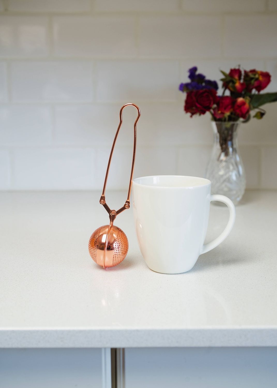 Bamboo Switch Stainless Steel Tea Strainer GOLD
