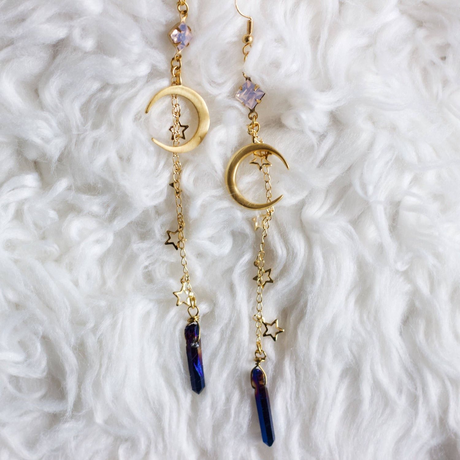 Bittersweet Light The Sea Earrings, Color: Dark Blue