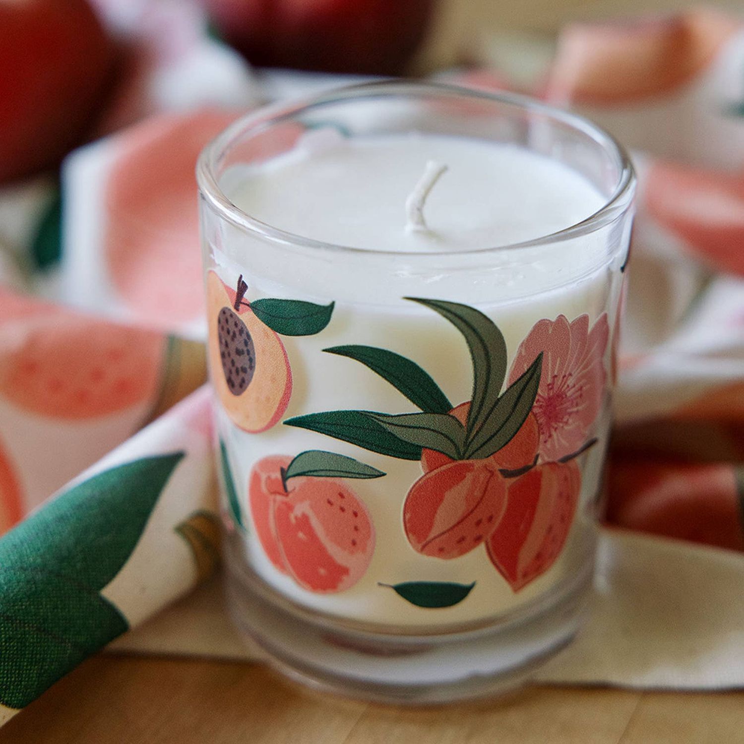 Paper Farm Press Peach Blossom Scented Soy Hand-Poured Candle