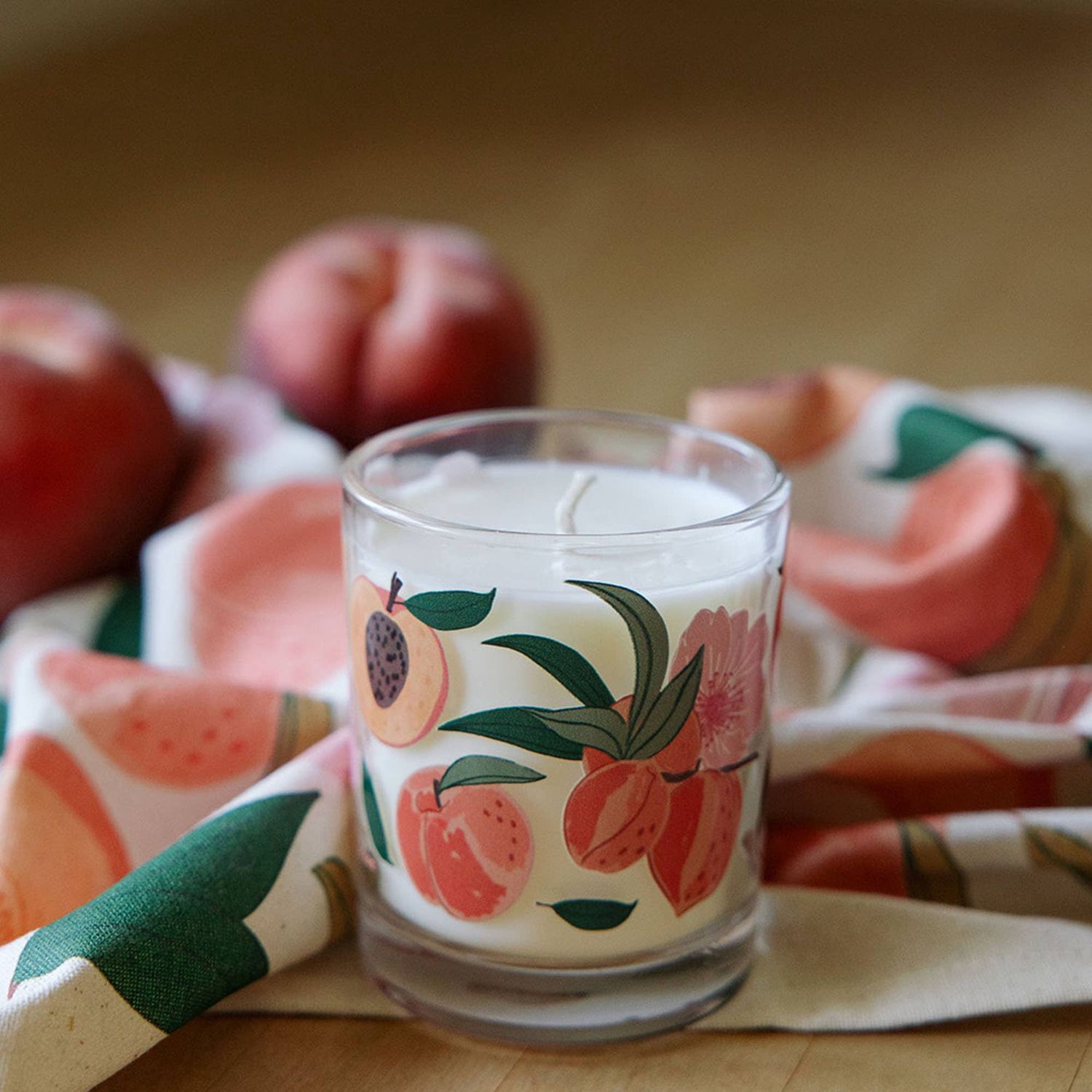 Paper Farm Press Peach Blossom Scented Soy Hand-Poured Candle