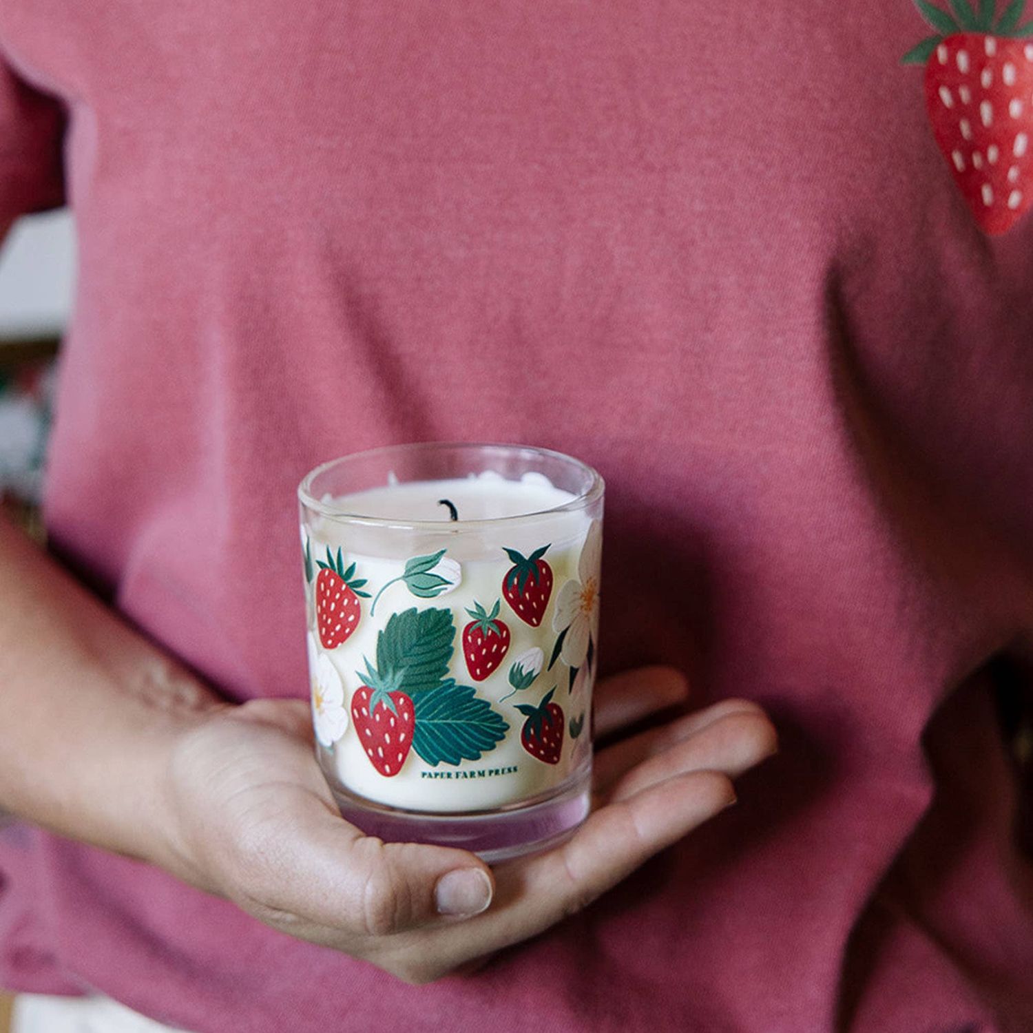 Paper Farm Press Strawberry Patch Soy Candle