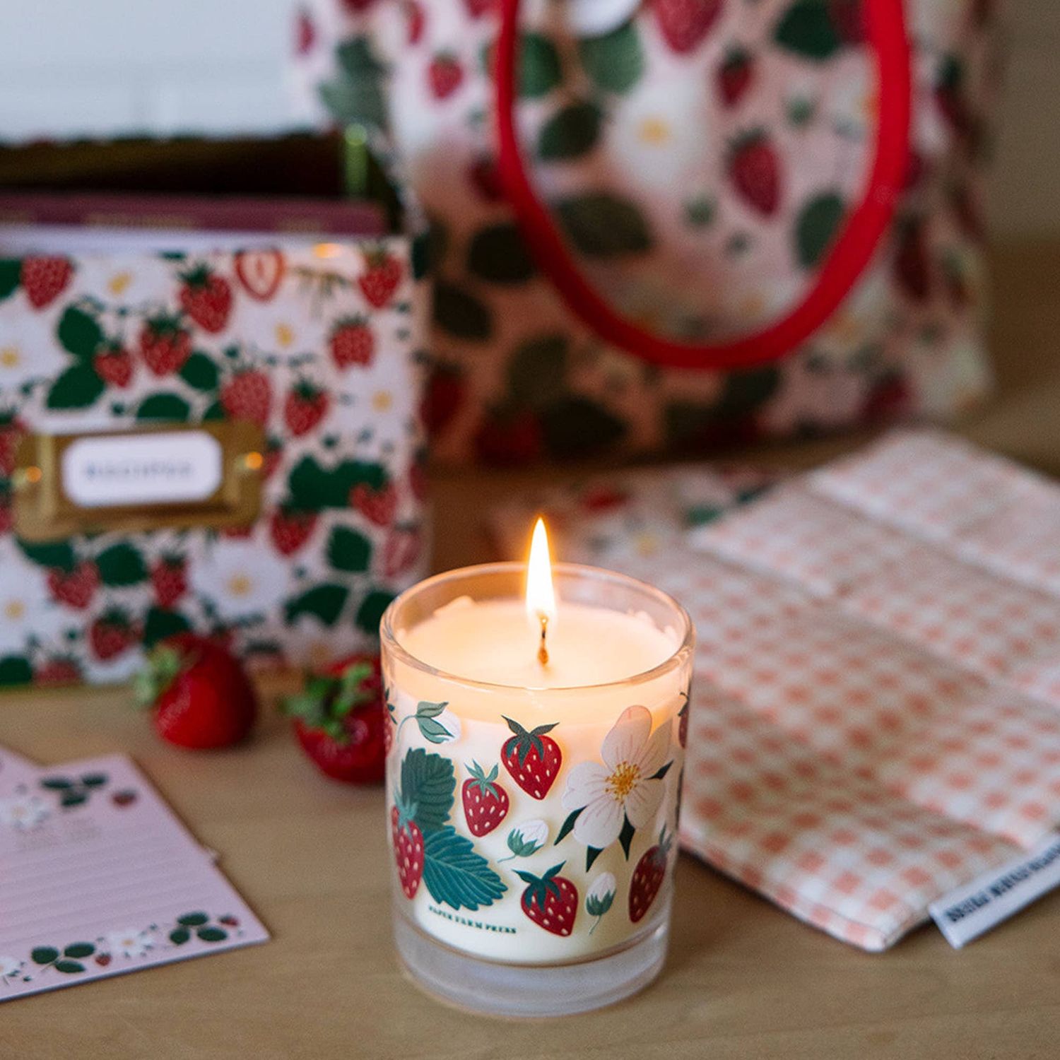 Paper Farm Press Strawberry Patch Soy Candle