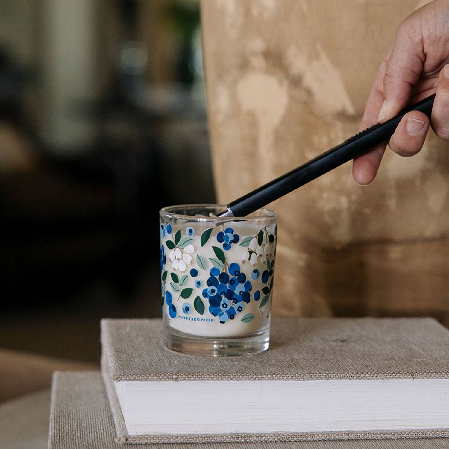 Paper Farm Press Blueberry Field Soy Candle