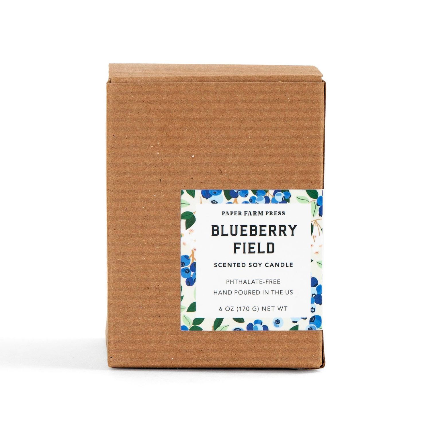 Paper Farm Press Blueberry Field Soy Candle