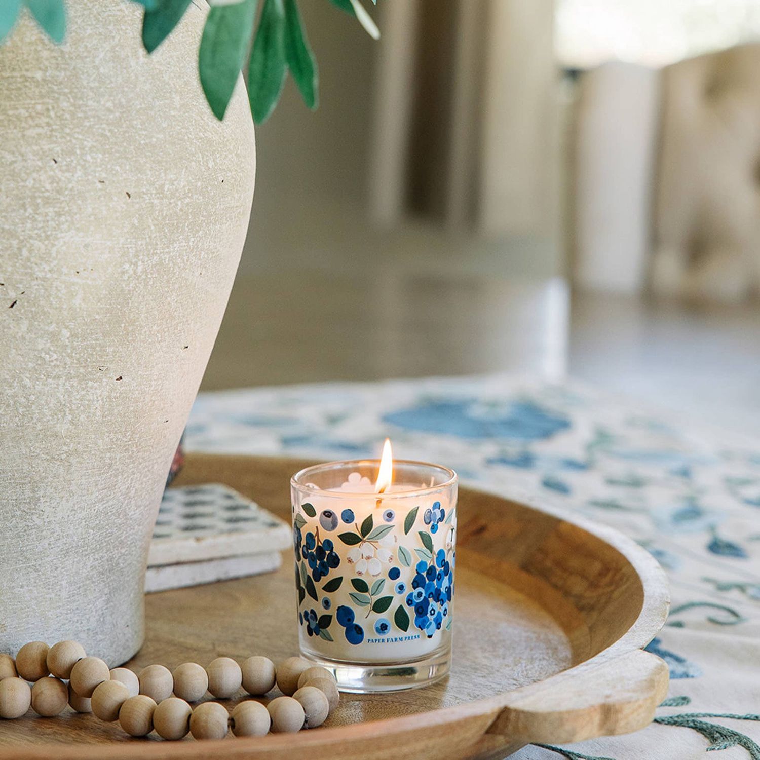 Paper Farm Press Blueberry Field Soy Candle