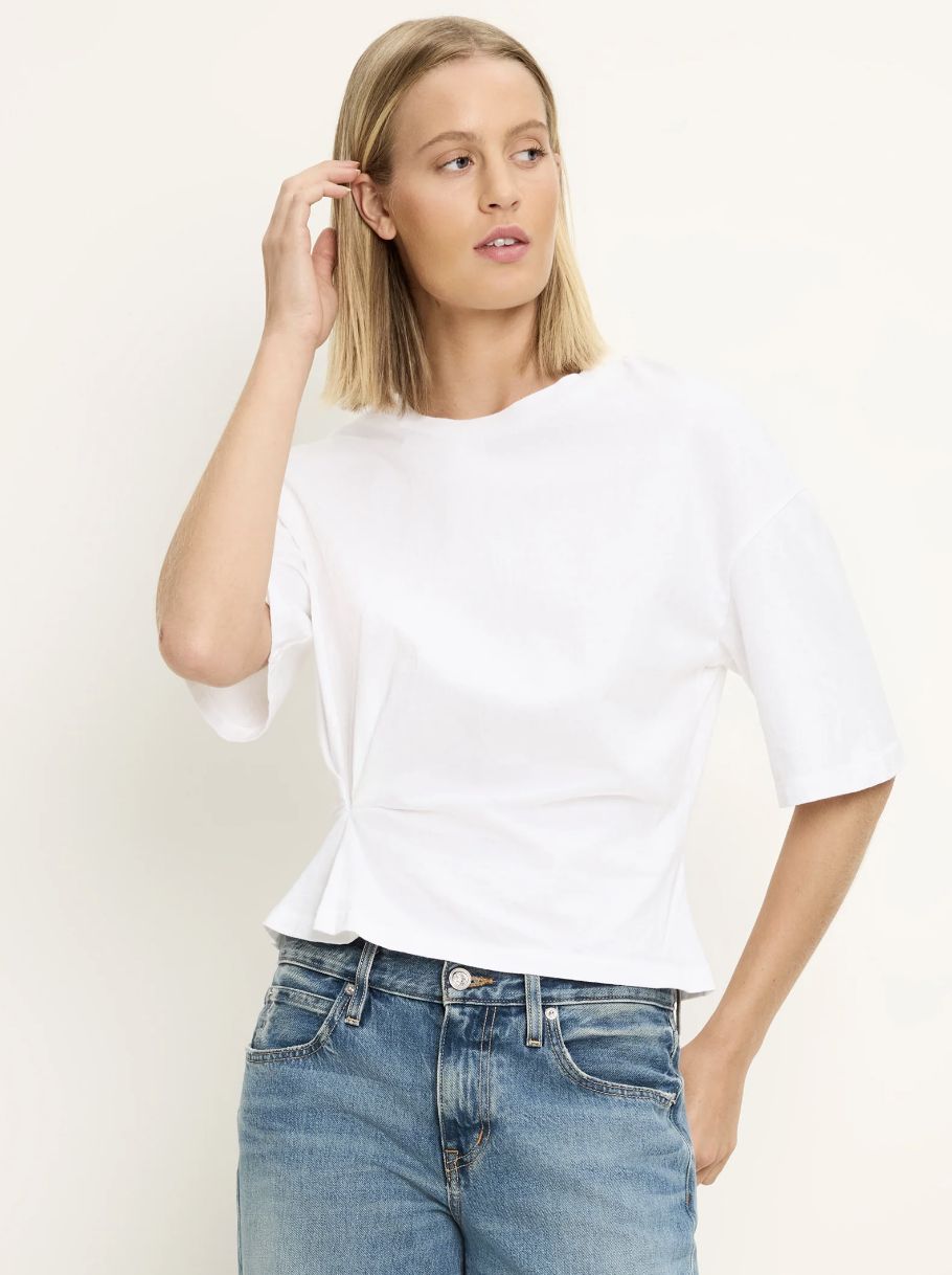Michael Stars Zinnia Side Pleated Tee