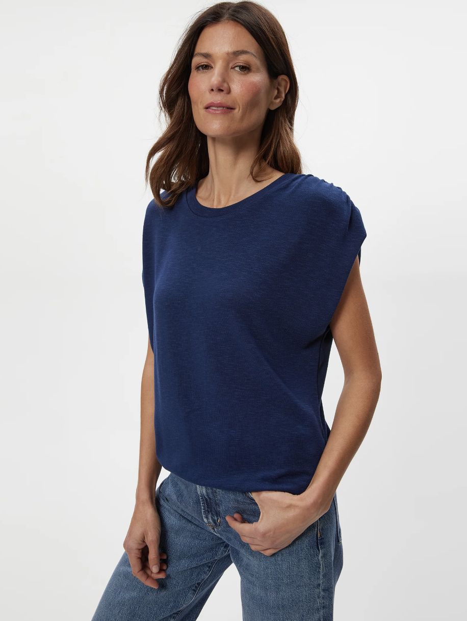 Michael Stars Sharon Shirred Bubble Top