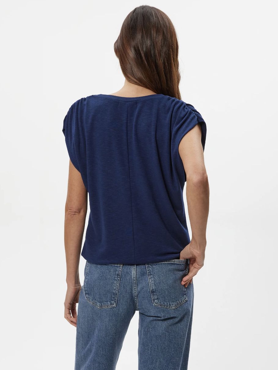 Michael Stars Sharon Shirred Bubble Top
