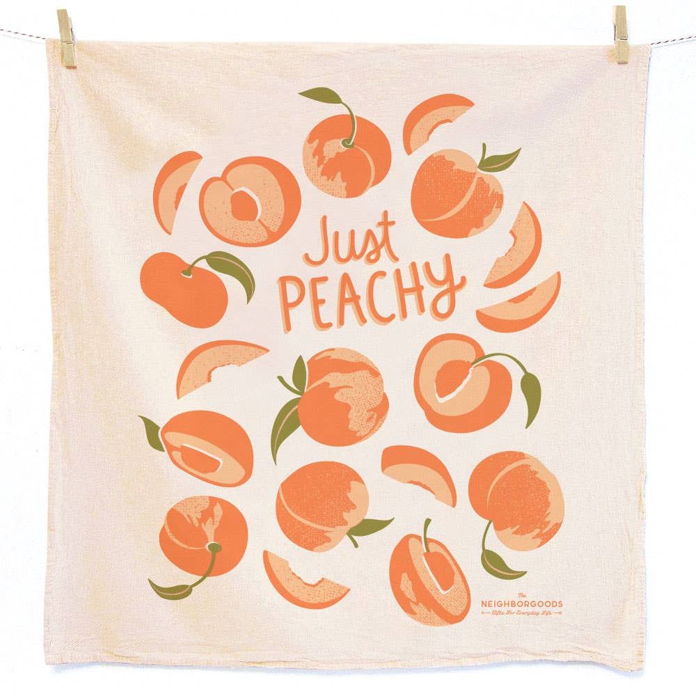 The Neighborgoods Peach Tart Tea Towel Set of 2 (Peach and Lemon)