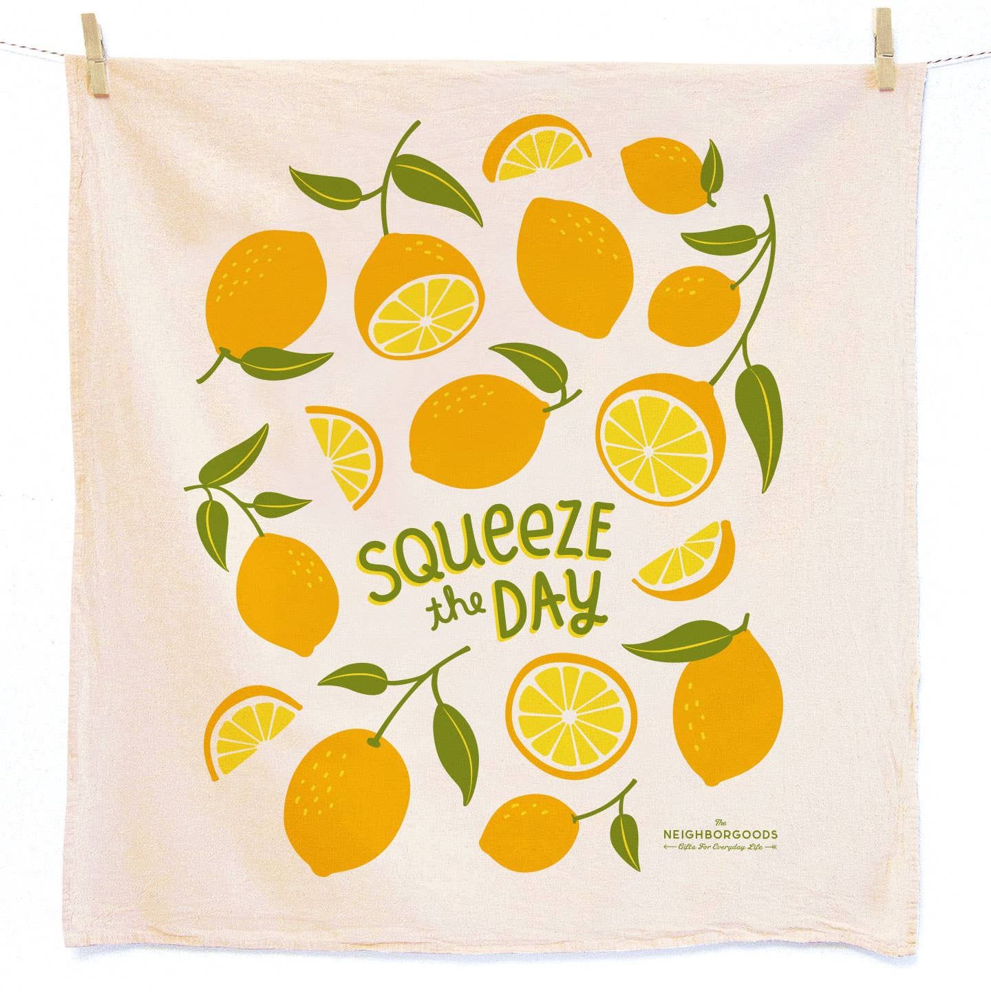 The Neighborgoods Peach Tart Tea Towel Set of 2 (Peach and Lemon)