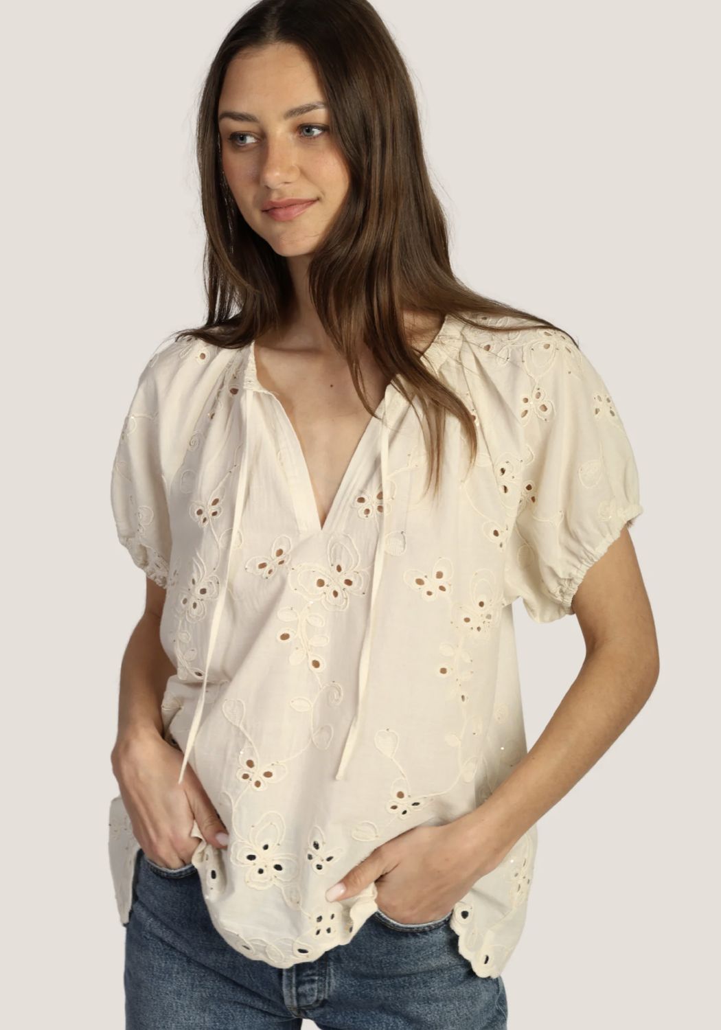 Dylan Lily Lace Blouse