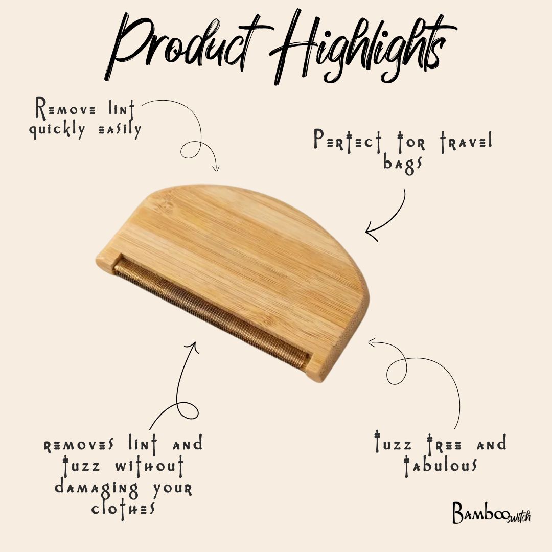 Bamboo Switch Travel Lint Remover