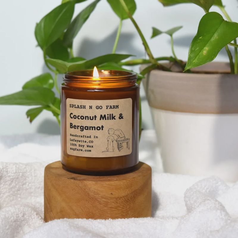 Splash N Go Coconut Milk &amp; Bergamot Candle