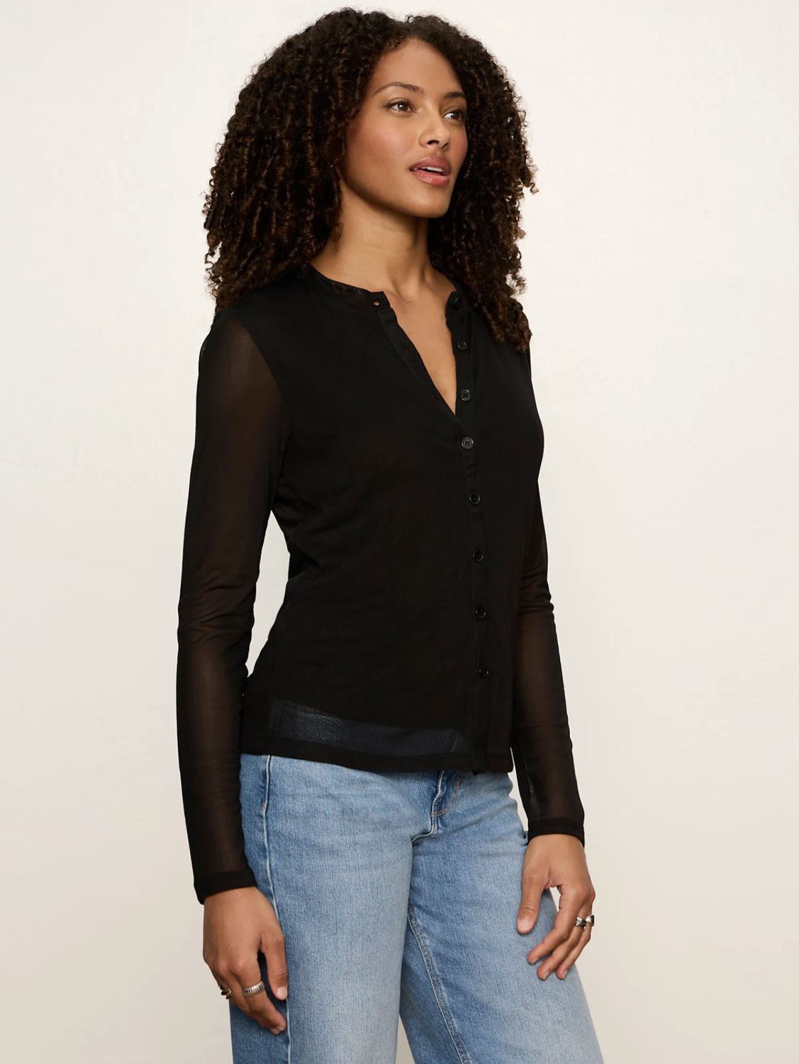 Sanctuary Mesh Long Sleeve Cardi