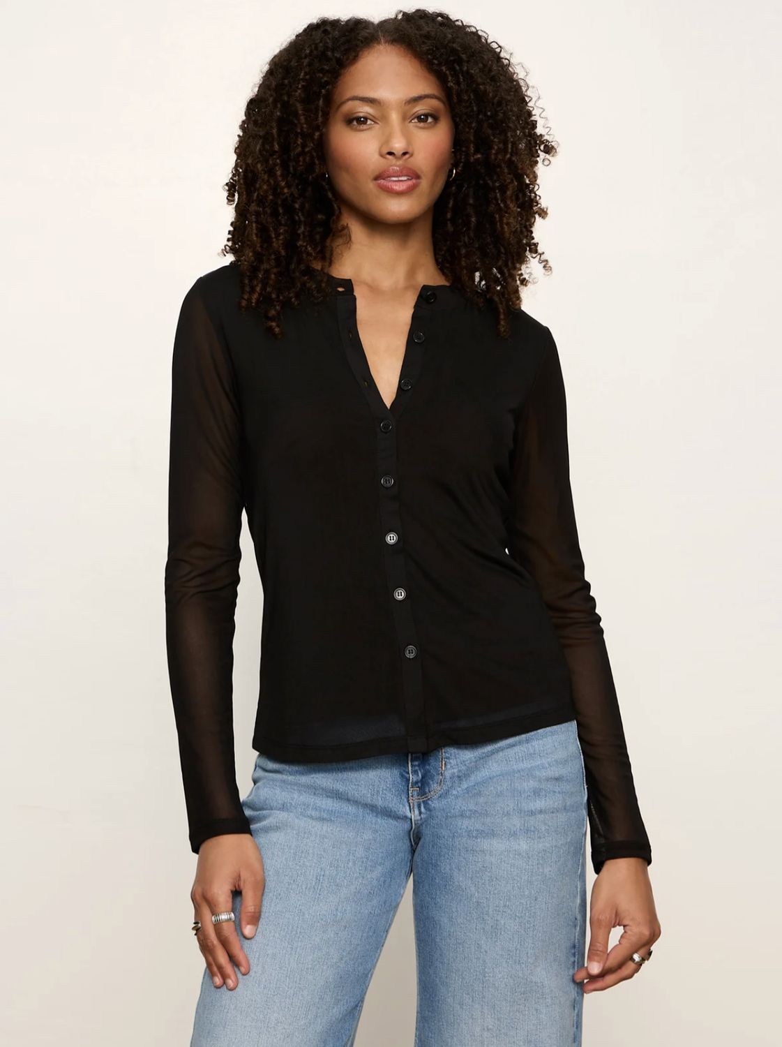 Sanctuary Mesh Long Sleeve Cardi