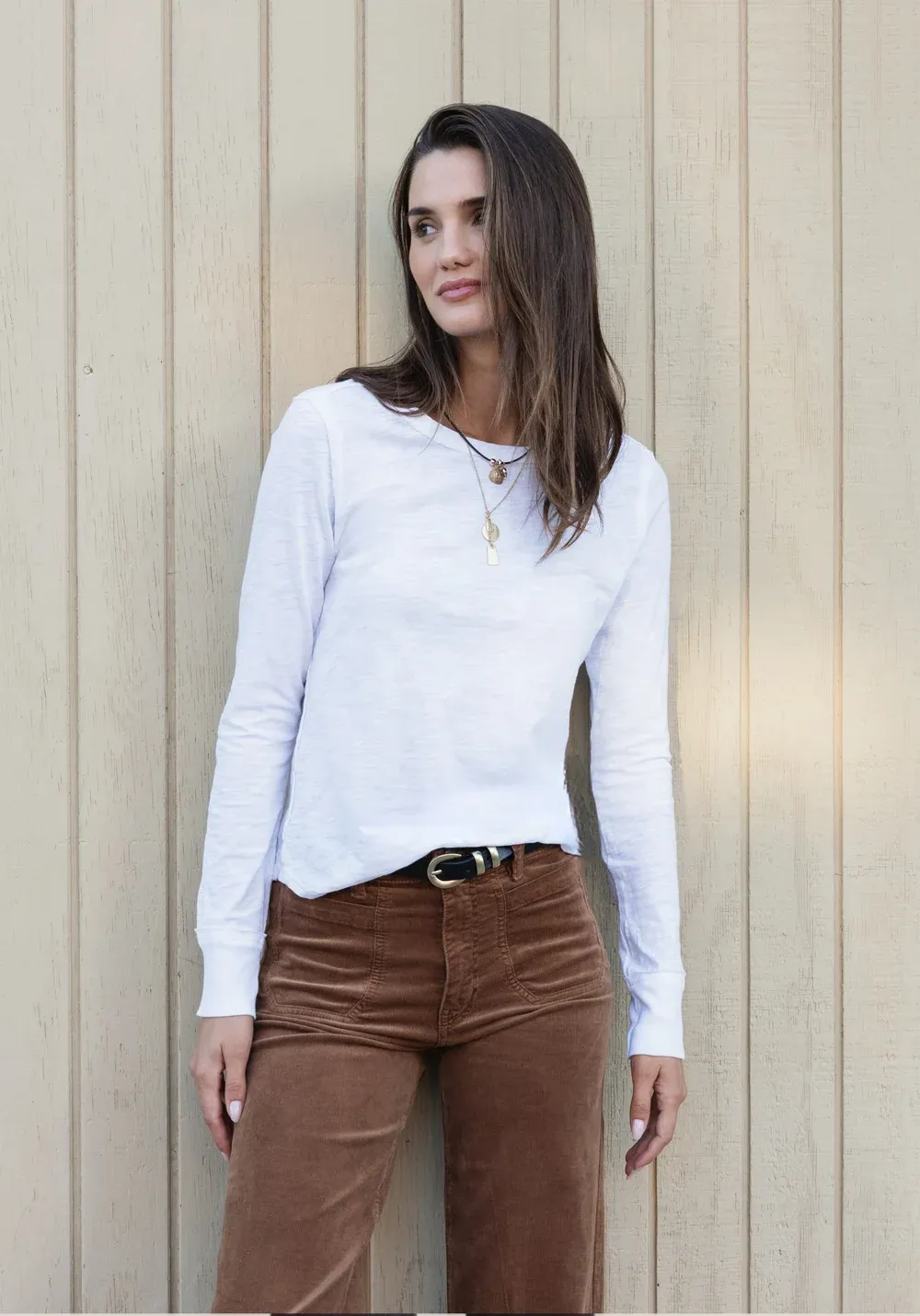 Dylan L/S Vintage Tee, Colour: White, Size: XS