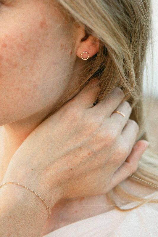 Heritage &amp; Bloom Circle Stud Earrings