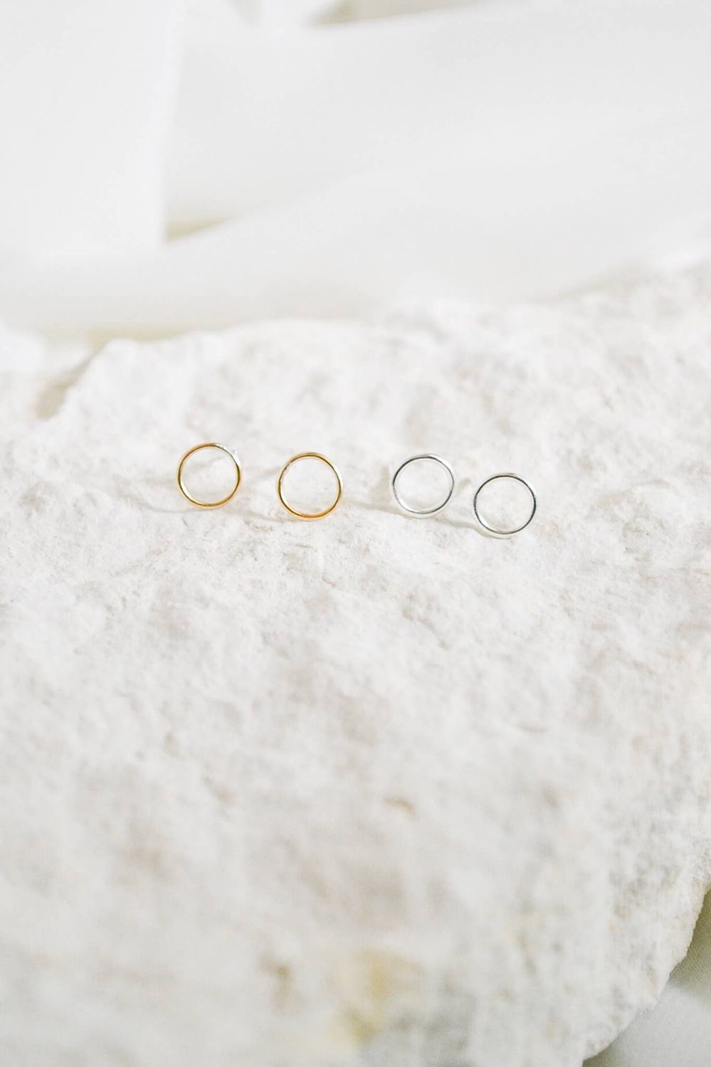 Heritage &amp; Bloom Circle Stud Earrings