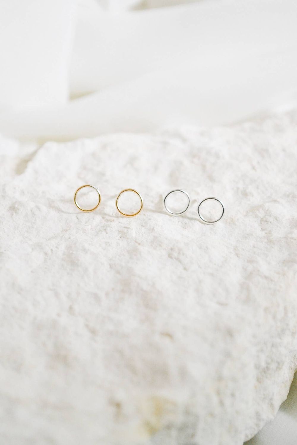 Heritage &amp; Bloom Circle Stud Earrings
