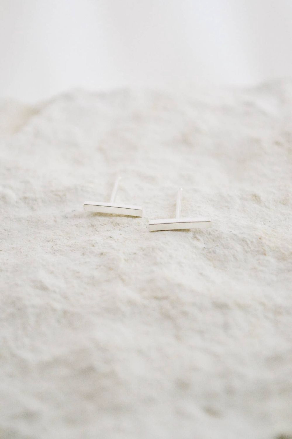 Heritage and Bloom Rectangle Bar Stud Earrings