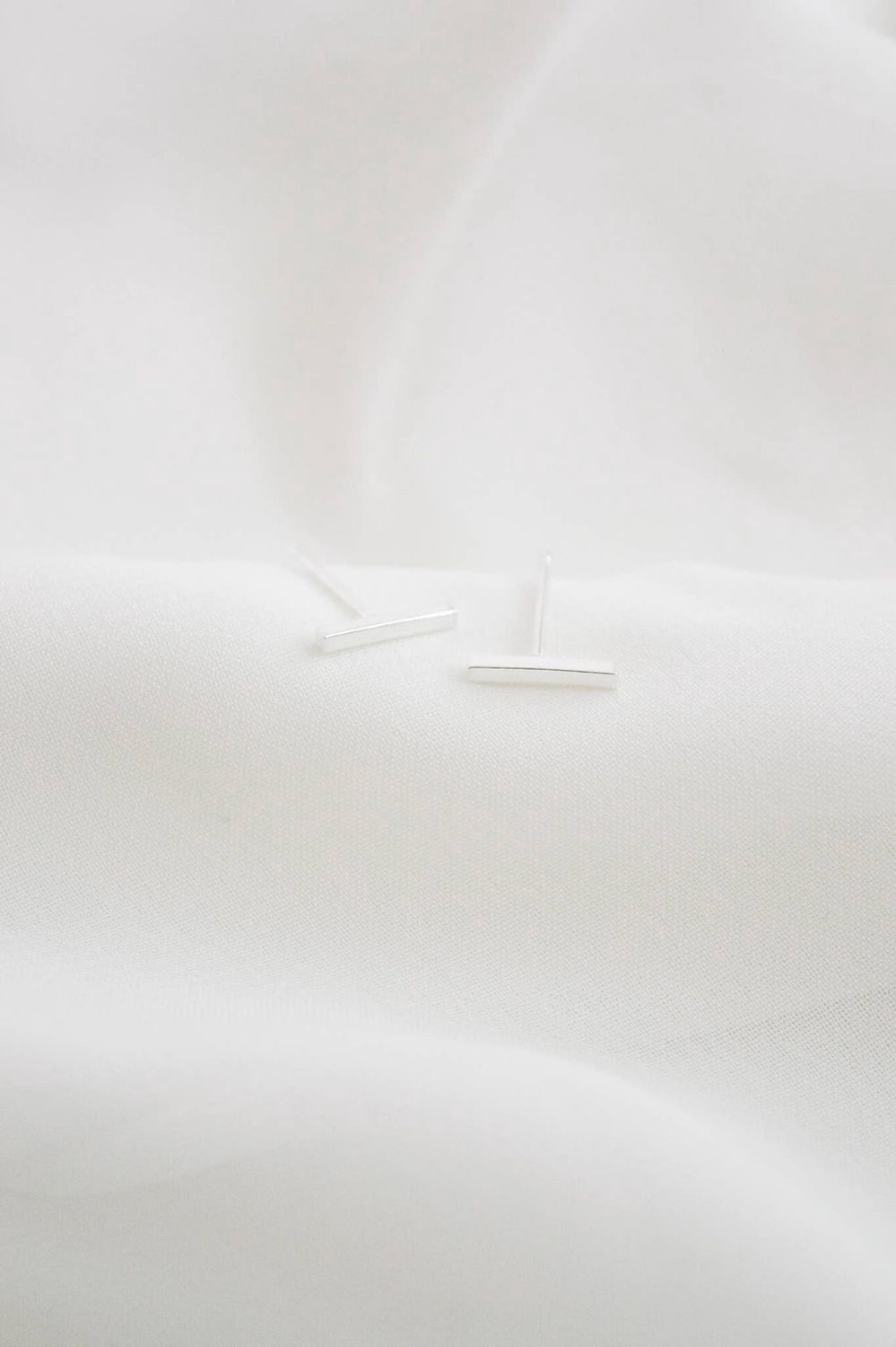 Heritage and Bloom Rectangle Bar Stud Earrings