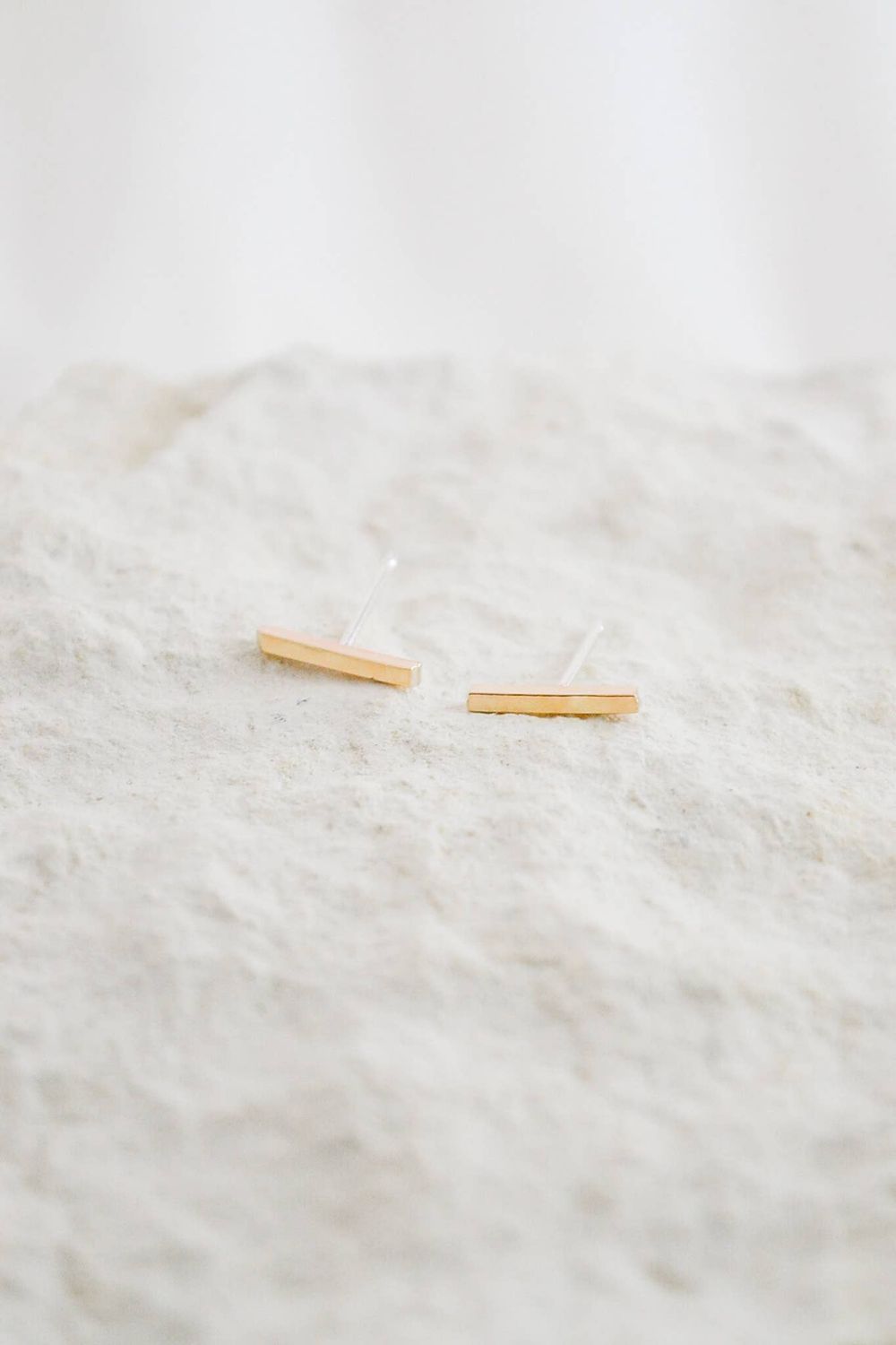 Heritage &amp; Bloom Rectangle Bar Stud Earrings