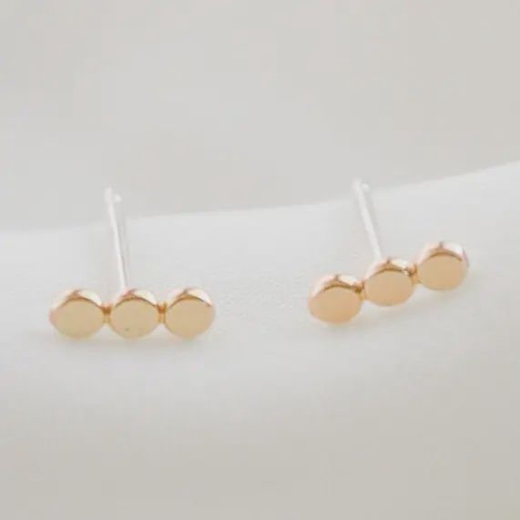 Heritage &amp; Bloom Dotted Bar Stud Earrings