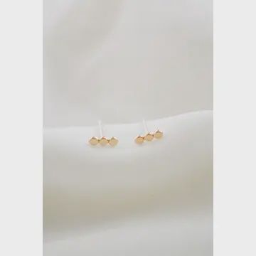 Heritage &amp; Bloom Dotted Bar Stud Earrings