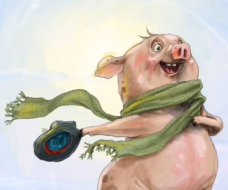 Mark Ludy Art Books &amp; Games When Pigs Fly Greeting Card
