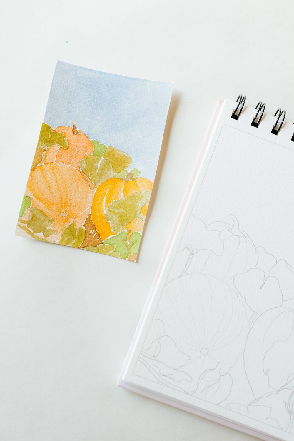 A little bit of autumn mini watercoloring book