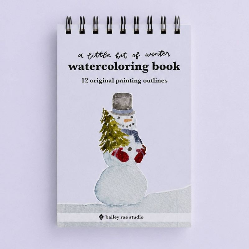 A little bit of winter - mini watercoloring book