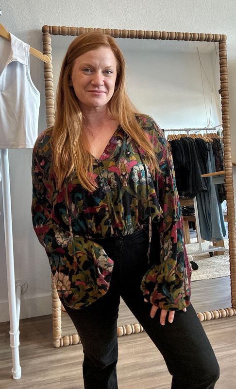 Free People Juliette Printed Blouse