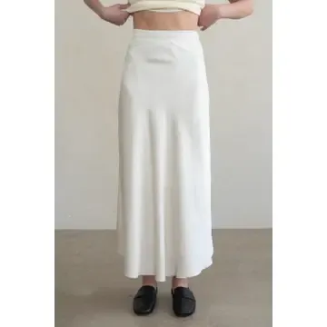 Elle Grey Silky Maxi Skirt