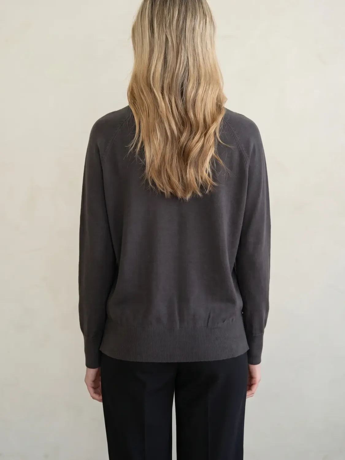 Elle Grey Long Sleeve Knit Top