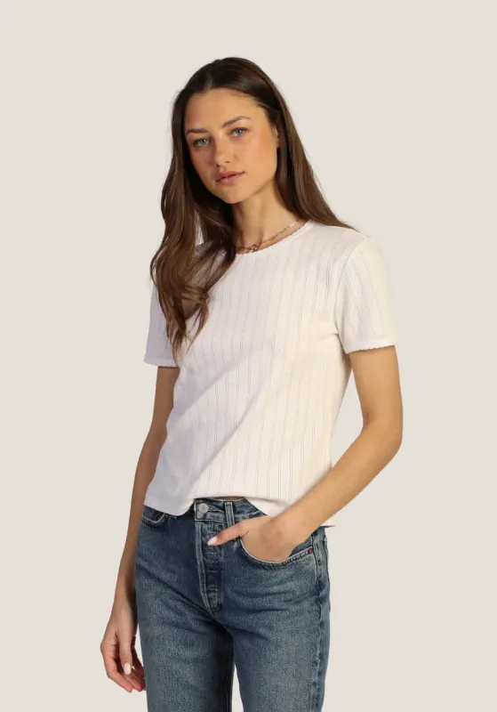 Dylan Kelly Pointelle S/S Tee