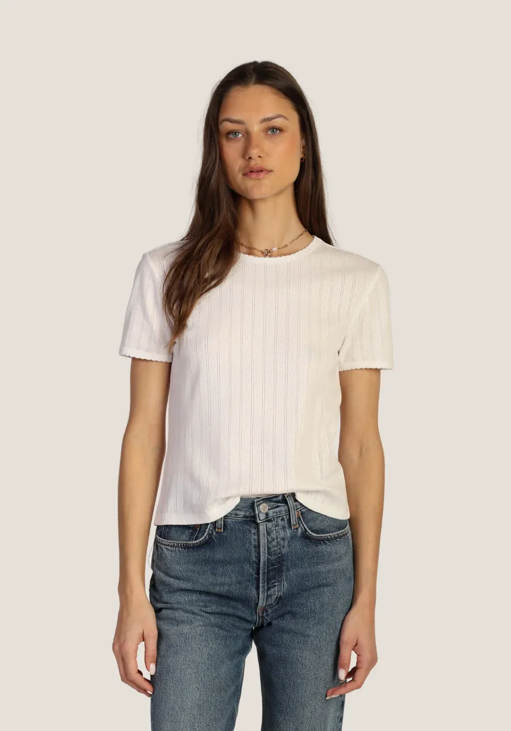 Dylan Kelly Pointelle S/S Tee