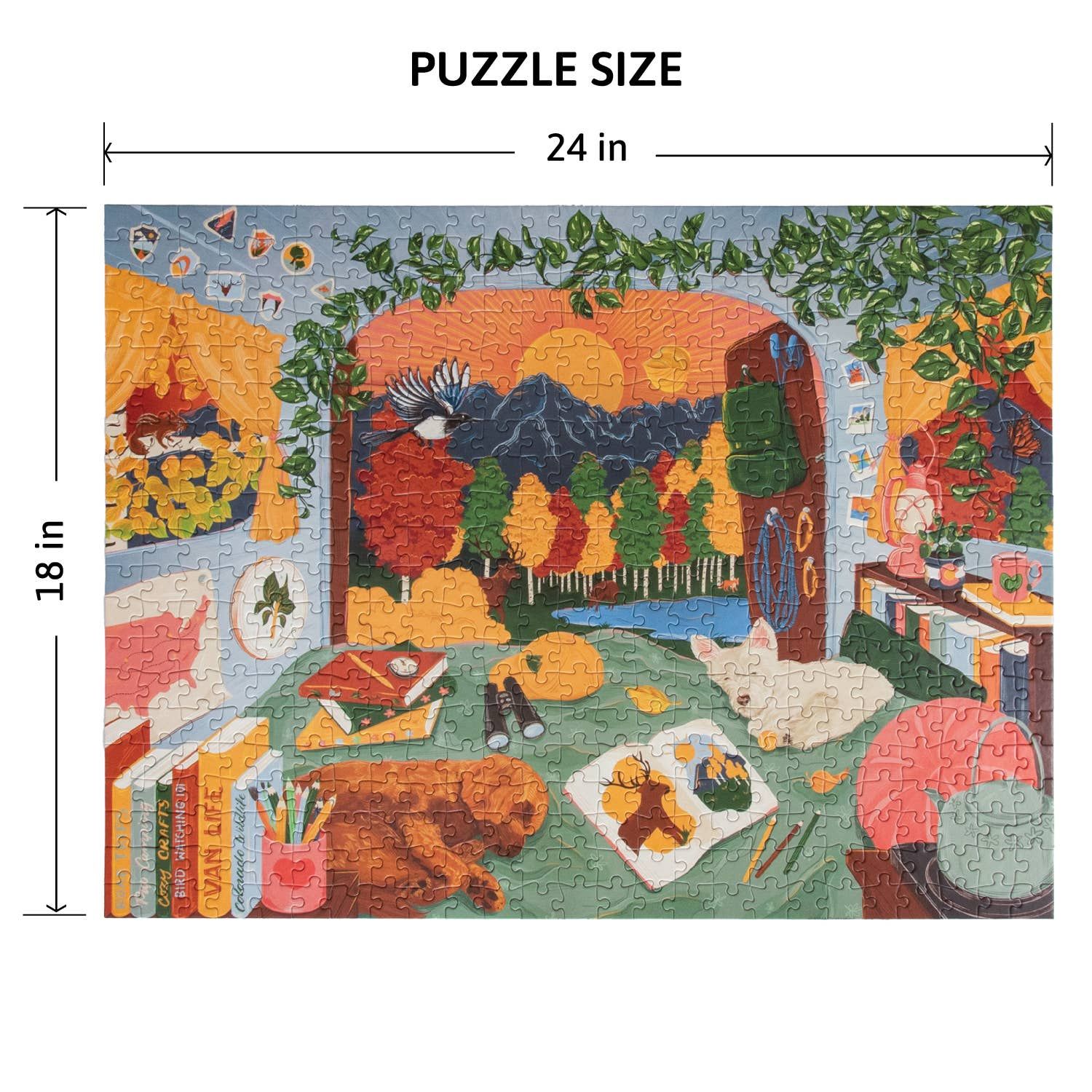 Booked For The Mountains (500 Piece) Jigsaw Puzzle
