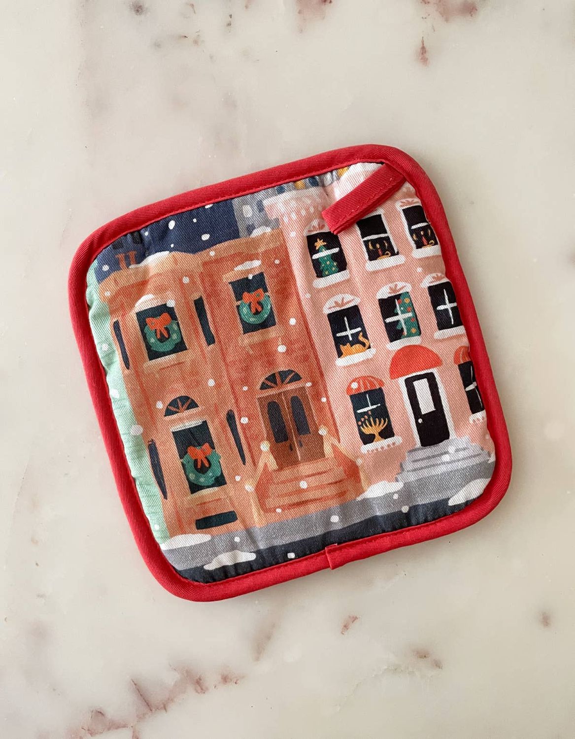 Holiday Cotton Oven Mitt + Potholder Set | Rockefeller Tree